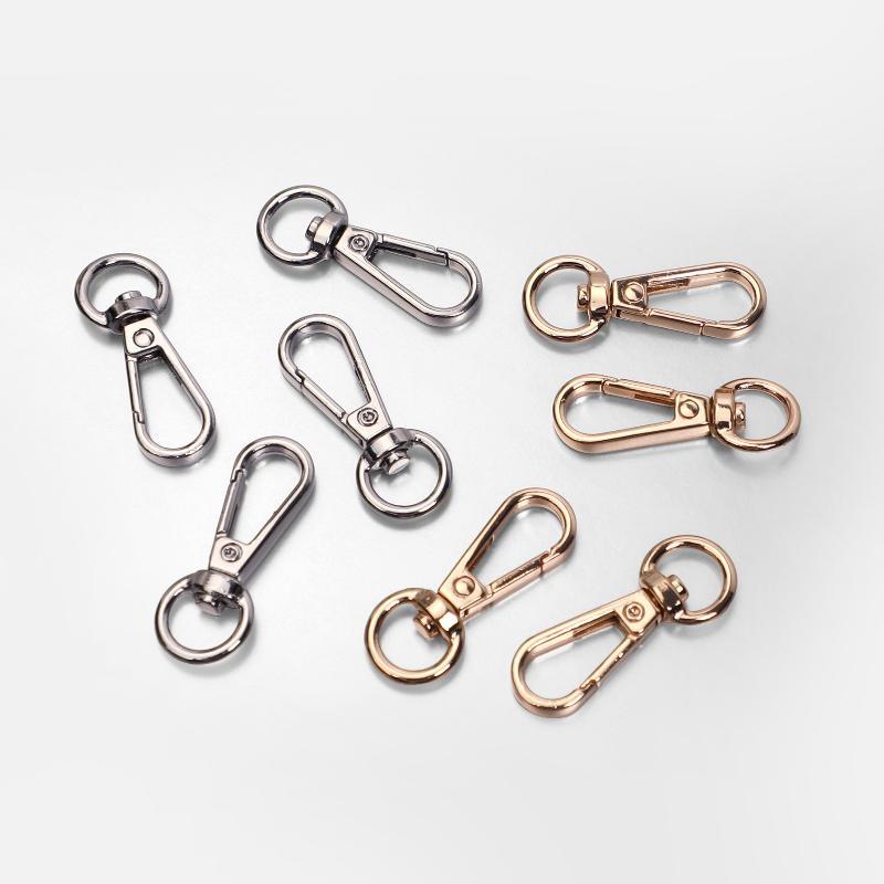 Lobster Clasp Silver - قطعتان من مشابك الكركنج الدوارة باللونين