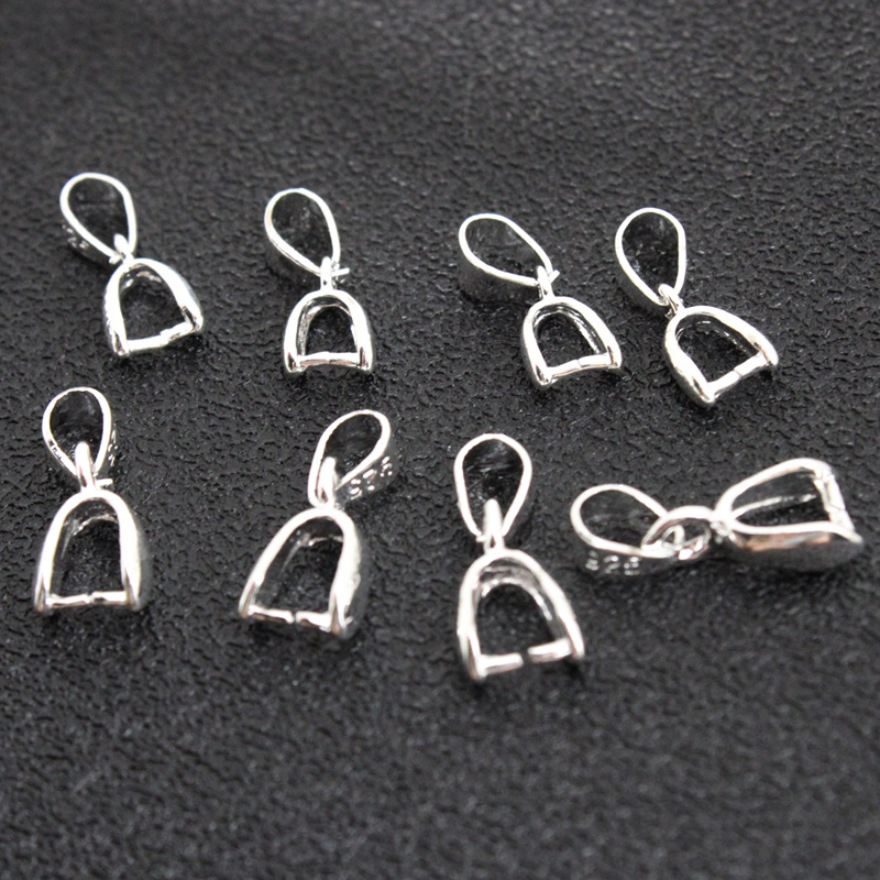 Lobster Clasp Silver - 10 قطع مشابك قلادة نحاسية مطلية
