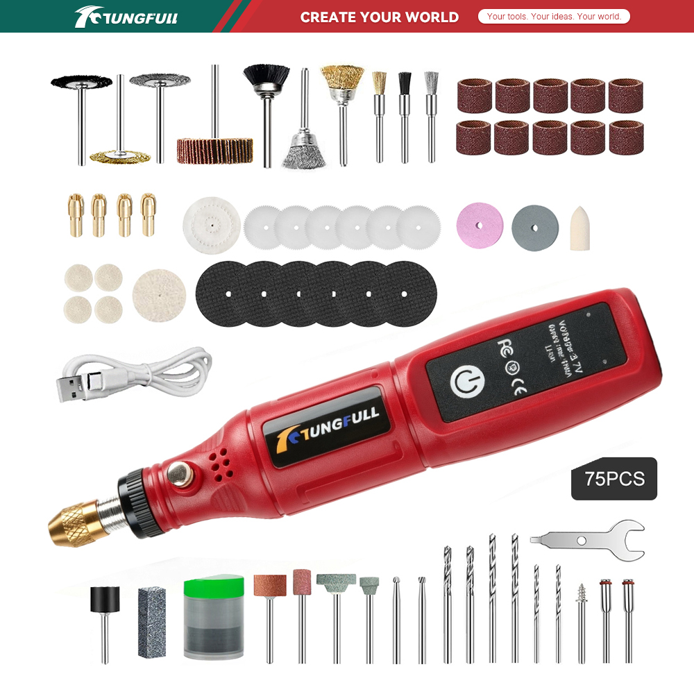 أداة دوارة لاسلكية من TUNGFULL - مراجعة Jewelry Making Drill وسعره