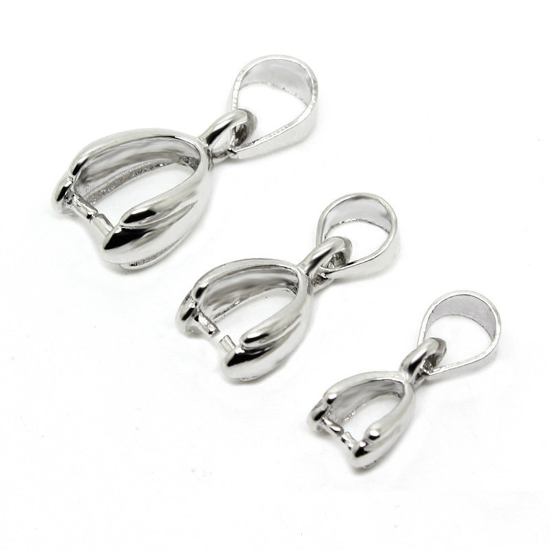 10 قطع مشابك قلادة نحاسية مطلي - مراجعة Lobster Clasp Silver وسعره